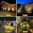 Warm White Spot Lights, Outdoor 3000K LED Spotlights, Outside Landscape Lighting IP65 Waterproof Garden Uplights for Lawn Front Porch Driveway Decorative, 2 Lights
