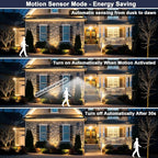 Solar Motion Lights Outdoor 2000LM Security Flood Lights IP67 Waterproof Spot Lights for Yard Porch Garage 1 Pack