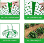Iceyyyy 6 Pack Strawberry Plant Stand Supports-Strawberry Plant Support Stand Rack with 4 Support Feets-Growing Frame Holder Cage to Keep Berries Clean and Prevent Rot(6 Pack)