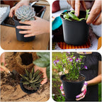 Oubest 50Pcs Nursery Pots Variety Pack Plastic Pots for Plants,Mix Sizes Seedling Pots with Drainage Holes Indoor Outdoor Flower Pots for Succulent Vegetable Herb