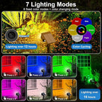 Solar Color Changing Spot Lights Outdoor Waterproof Colored RGB Solar Powered Landscape Lights for Yard 7 Lighting Modes Multicolor Solar Spotlights for Pathway Garden Outside (2 Pack)