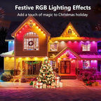 20FT Permanent Outdoor Lights, RGB LED Eaves Lights with IP67 Waterproof, Smart App Remote Control, Music Sync, for Christmas, Party, All Holiday Decorations