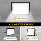 2 pack 300W LED Flood Light(2000W Equivalent),Super Bright 42,500LM 5000K Daylight IP66 Waterproof Security Outdoor LED Arena Lights Commercial Lighting Floodlight for Backyard|Court|Stadium|Yard