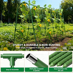 Cucumber Trellis for Raised Bed, U-Shape Garden Arch Metal Support for Climbing Plants, Metal Arch Plant Support Vegetables Trellis, Plant Support for Vine(Green, 63 * 30 * 47inch(L*W*H))