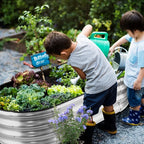 JERIA Raised Garden Bed,Galvanized Raised 2 Pcs 4×2×1ft Planter Boxes Outdoor with Easy Assembly, Large Garden Bed for Vegetables, Fruits, Flower