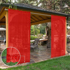 SpaceDresser Waterproof Outdoor Sheer Curtains for Patio - 2 Panels Rod Pocket Indoor Voile Sheer Curtain for Living Room,52W x 84L inch, Red