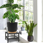 Plant Stand Indoor Outdoor, 3 Pcs Heavy Duty Plant Stands Metal Pedestal Stand for Indoor Outdoor, Wrought Iron Flower Stand Display Planter Shelf for Garden Deck Living Room
