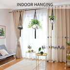 Macrame Plant Hanger - Fits 4 to 13 inches Pots for Indoor Outdoor, 34"/41"/46" 3 Sizes Set, Black (POTS NOT Included)