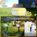 TECKNET Spot Lights Outdoor with 59 LED, 6 Pack Solar Lights Outdoor Waterproof IP65, Auto On/Off Solar Spot Lights, 3 Lighting Modes Solar Powered Garden, 2-in-1 Solars Landscape Light (Warm White)