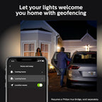 Philips Hue Lily Outdoor Smart Spotlight Base Kit, 3 Pack, White and Color Ambiance LED Walkway Lights, Low Voltage Landscape Lighting, Requires Bridge, Control with App & Voice, Weatherproof