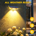 Solar Lights Outdoor for Mailbox, House Numbers, Address, Sign - 3000K/4000K/6000K 3 Modes, IP65 Waterproof Fence Lights, Solar Powered Dusk to Dawn Wall Light Outside (4 Pack)