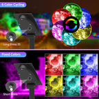 T-SUNUS RGB Solar Landscape Spotlights Christmas, Color Changing Spot Lights Outdoor IP65 Waterproof 9.8ft Cable, Separated Panel Light for Flag Tree Yard Garden Driveway Walkway Pond Halloween 2 Pack