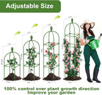 2 Pack Garden Obelisk Trellis, 70IN Tall Plant Support for Climbing Vine, Metal Covered Plastic Rustproof Heavy Duty Rose Trellis Indoor Outdoor (Green, 70 * 11.8 * 11.8IN（H*W*L）)