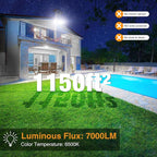 Onforu 75W LED Security Light, 7000LM Brightness Outdoor Flood Light Fixture Switch Controlled, IP65 Waterproof, 6500K White Wall Mount Exterior Security Floodlight for Eave, Yard, Garage, Porch