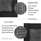 UPGRADE Privacy Fence Screen 5'x23' Black Outdoor 90% Visibility Blockage 170 GSM Mesh Shade Cover Panels for Backyard,Balcony,Home Decoration with Zip Ties,Customized Avaliable