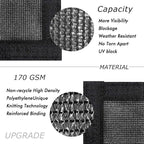UPGRADE Privacy Fence Screen 3'x12' Black Outdoor 90% Visibility Blockage 170 GSM Mesh Shade Cover Panels for Backyard,Balcony,Home Decoration with Zip Ties,Customized Avaliable