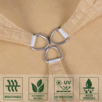 SUNLAX Sun Shade Sail 13' x 13' x 13' Sand Triangle Canopy Sail Shade Cover UV Block Permeable Sunshade Outdoor for Patio Backyard (We Make Custom Size)