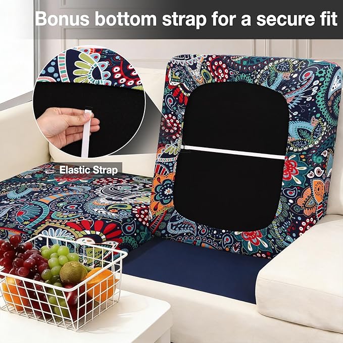 Cushion Covers, 12-Piece Stretch Paisley Outdoor Patio Set