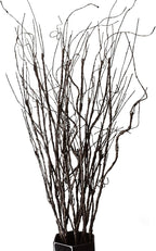 Artificial Curly Willow Branches, 10 Pack Brown Iron Wire Stems, 30.7 Inch