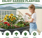 AHEONLAR 3 Pack 4×2×1.5ft Galvanized Raised Garden Beds Outdoor, Sturdy Planter Boxes for Vegetables, Fruits, Flowers and Plants, Easy Assembly, Grey