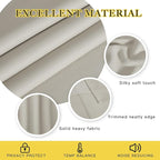 NICETOWN Blackout Natural Curtain for Living Room - Thermal Insulated Solid Grommet Sound Reducing Energy Saving Window Drape for Bedroom/Dining Room, 1 Panel, W52 x L84