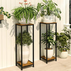 Plant Stand Indoor, 41'' Extra Tall Wood Plant Stands Heavy Duty Pedestal Stand for Indoor Outdoor, Modern Corner Flower Stand for Patio, Living Room, Balcony