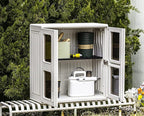 KINYING Outdoor Storage Cabinet Waterproof, Resin Garage and Laundry Room Wall - Image 5