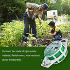 Twist Ties - All-Purpose Coated 328feet Garden Plant Ties with Trimmer Garden Twine Support Ties Reusable for Gardening Plants Growth and Care, Office Home Cable Organization (Green)