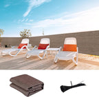 LOVE STORY Custom Size 3.3'x5' Brown Balcony Privacy Screen,UV Block Privacy Fence Screen,90% Shield for Outdoor Pool Garden Apartment Railing