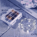 4-Pack 16.4 Ft. Battery Powered LED String Lights, White, 8 Modes