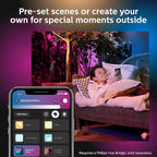 Philips Hue Lily Outdoor Smart Spotlight Base Kit, 3 Pack, White and Color Ambiance LED Walkway Lights, Low Voltage Landscape Lighting, Requires Bridge, Control with App & Voice, Weatherproof