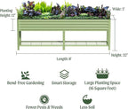 Elevated Raised Garden Bed-V Series, 2' x 8' Garden Beds with Legs & Storage Rack for Patio Porch, 1400 Lbs Weight Capacity, Outdoor Planter Boxes for Gardening Herbs Vegetables Flowers, Pearl White