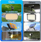 108 LED Solar Spot Lights Outdoor, Solar Lights Outdoor IP65 Waterproof, 3 Modes Solar Landscape Spotlights, Large Solar Powered Panel Lights for Garden Yard Pathway(Warm White/6 Pack)