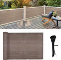 LOVE STORY Balcony Privacy Screen, 3'x9' Deck Shield Screen Fence Cover,UV Protection and Weather-Resistant,3 FT Height for Deck, Patio, Backyard, Outdoor Pool, Porch, Railing, Brown