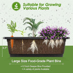 SEJOV 5-Tier Raised Garden Bed, 4FT Vertical Garden Planter with Storage Rack and Lockable Caster Wheels, Indoor Outdoor Raised Planter Box with Drainage System for Vegetables, Flowers, Herbs, Black