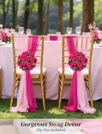 Artificial Flowers: Hot Pink Silk Rose Balls for Centerpieces, 3-in-1