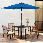 AreShark 7.5FT Patio Umbrella Table Market Umbrella with 6 Sturdy Ribs, Button Tilt/Crank Heavy-Duty Round Outdoor Umbrellas for Garden, Deck, Backyard,and Pool, Royal Blue