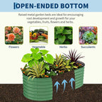 Garvee 2 Pack Galvanized Raised Garden Beds - 6x3x2ft Planter Box for Vegetables, Flowers, Rust-Resistant Garden Box, Easy Assembly Raised Beds, Durable Planters for Outdoor Plants, Green