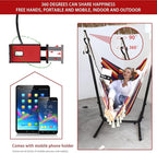 Hammock Chair with Phone Stand, Steel Frame and 400 lb Capacity