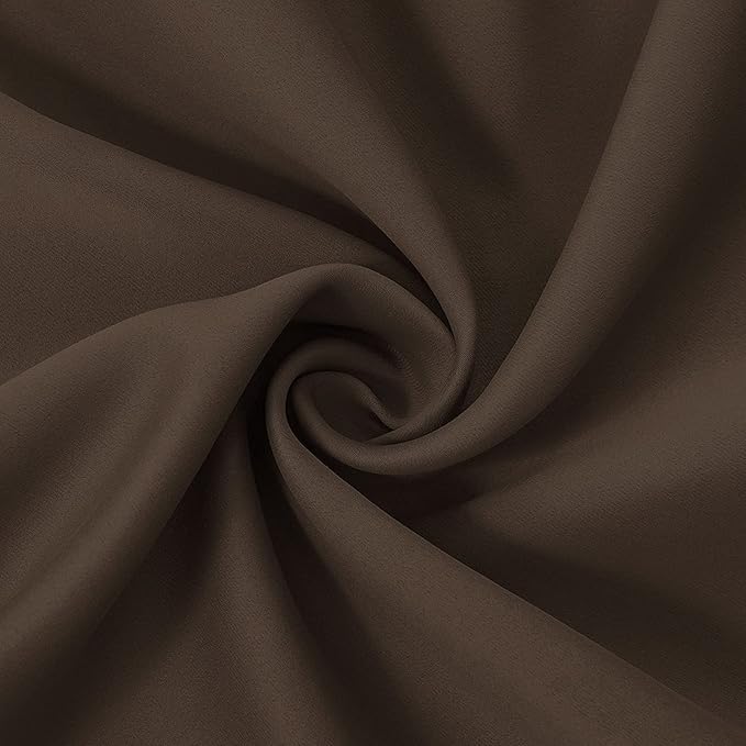 DIVA EN CAMINO DEC Outdoor Patio Curtain Waterproof Darkening Thermal Insulated Indoor Curtains for Bedroom, Porch, Living Room, Pergola, Cabana, W52 x L95, Chocolate Brown, Set of 2 Panels