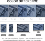 RYB HOME Outdoor Curtains for Patio Waterproof Block Sunlight Thermal Insulated Privacy Assured Thick Outside Curtains for Pergola, Deck, Gazebo, W52" x L108", Stone Blue, 1 Panel