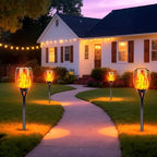 Torches 6 Pack Solar Flame Lights, 96 LED, Adjustable 30.7 to 43 Inch