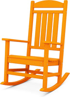 POLYWOOD Presidential Rocking Chair in Tangerine