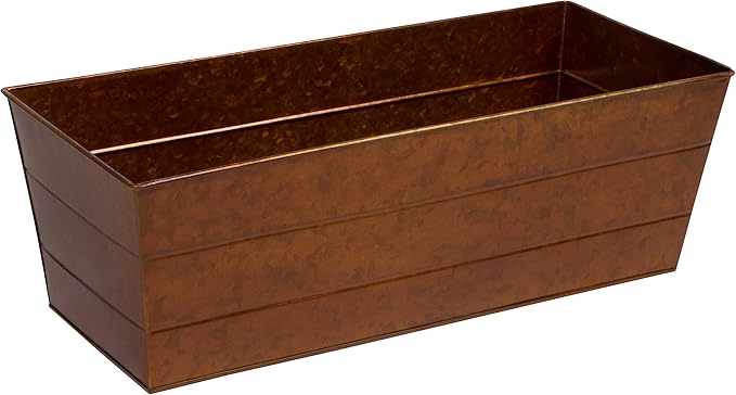 22" Galvanized Window Box Flower Planter by Trademark Innovations