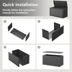 Outdoor Storage Box, Resin Deck Boxes Outdoor Waterproof - Image 6