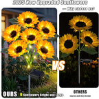 Solar Sunflower Lights Outdoor Flower Lights,6 Pack 36 Sunflower Waterproof Lights for Outside Party Gardening Gifts Mother's Day for Patio Yard Pathway Party Housewarming Gift