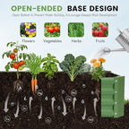 INNO STAGE Galvanized Raised Garden Bed Kit, 4x2x1FT Metal Raised Garden Beds for Vegetables, Rust-Resistant & Easy Assembly, Outdoor Raised Beds for Gardening, Flowers, Herbs (Green)