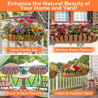 Legigo 2PCS 36 Inch Natural Trough Coco Coir Liners Planters Replacement, Pre-Formed Window Basket Coconut Coir Fiber Liner for Garden Window Flower Box Pots, Fence Trough Planter, Wall Planter Basket