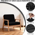 Cushion Covers, 4 Pack Stretch Patio Sofa Protectors, Black Diamond Pattern