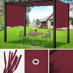 17x6.8 Ft Universal Pergola Replacement Canopy, Outdoor Canopy Shade Cover(Cover Only) (Red)
